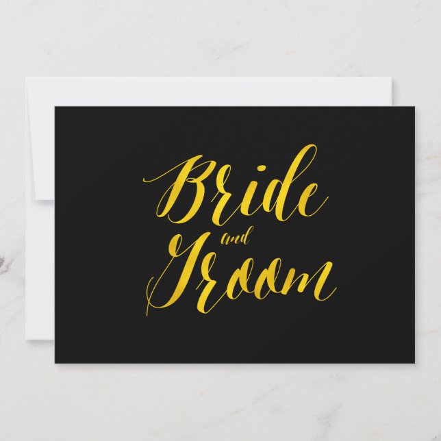Symbole Faux Gold Foil Chic Mariage (Devant)