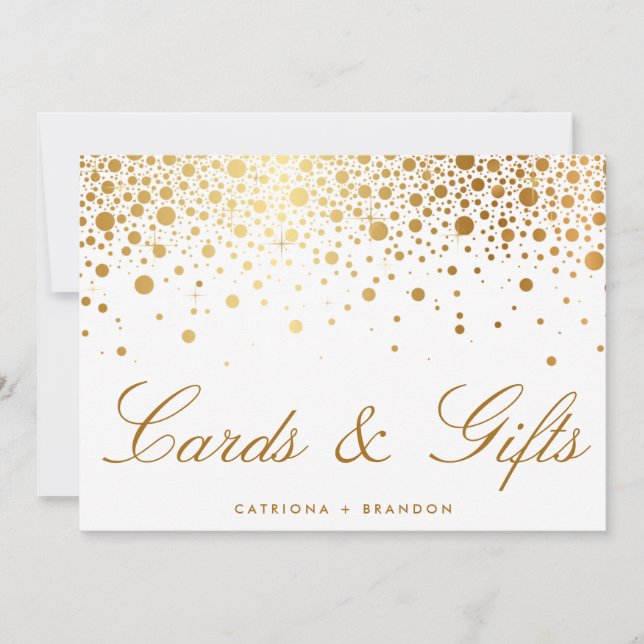 Symbole Faux Gold Foil Confetti Cartes et Cadeaux  (Devant)
