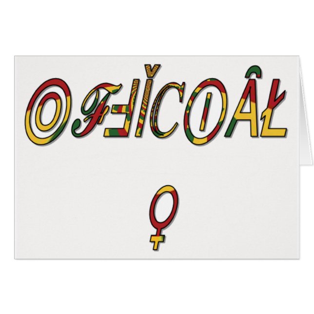 Symbole féminin inversé "OFFICIAL" Imprimer (Devant horizontal)