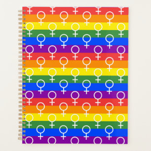 Symbole féminin Motif arc-en-ciel