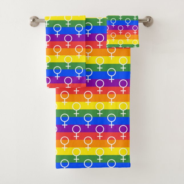 Symbole féminin Motif arc-en-ciel (En situation)