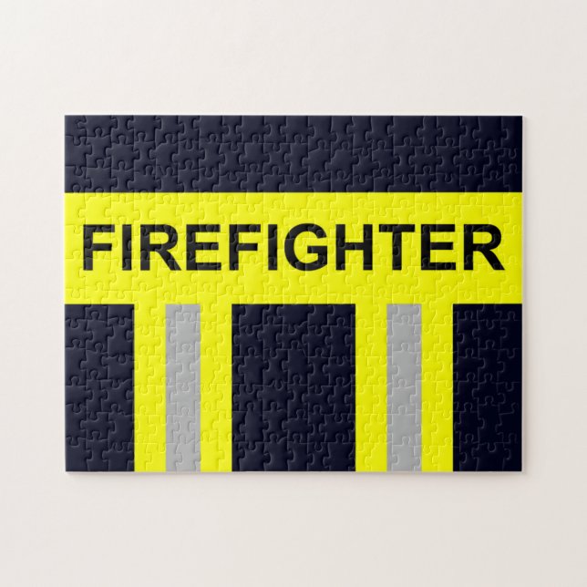 Symbole Feuerwehr Puzzle Blau uniforme (Horizontal)