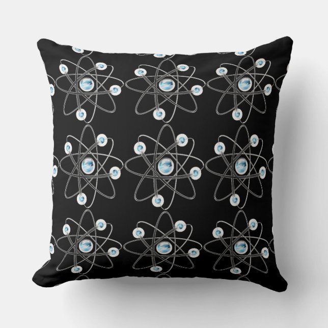 Symbole Geek de science Atom Oreiller à lancer noi (Recto)