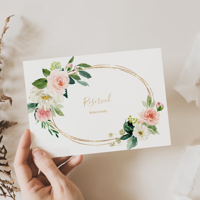 Symbole Géométrique Vert & Or Elégant Réservé (Créateur téléchargé)