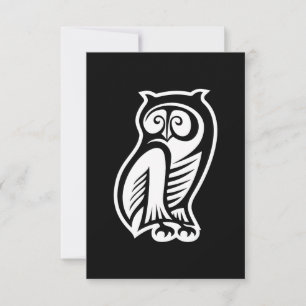 Symbole hibou blanc