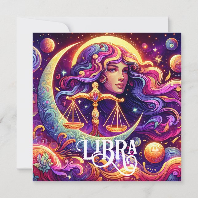 Symbole Horoscope Libra Zodiac Ethérée Art Mystiqu (Devant)