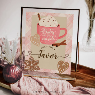 Symbole Hot Chocolate Winter Baby shower Fille Fav
