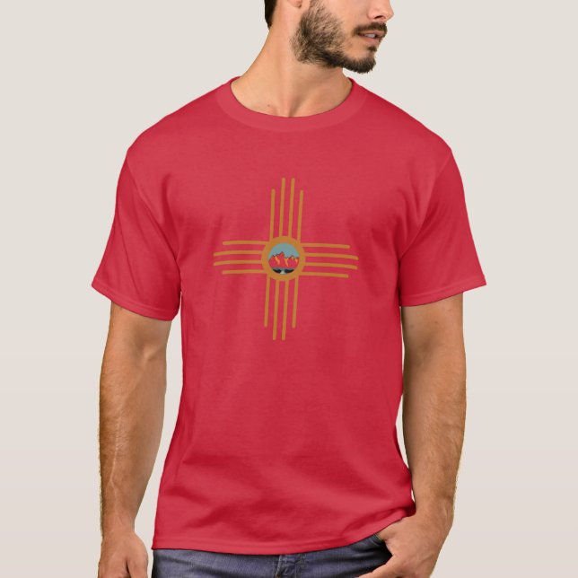Symbole indien NM Zia New Mexico Waterfall T-Shirt (Devant)