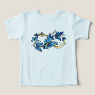 Symbole Infini de Papillons Morpho Bleus