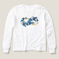 Symbole infini de papillons Morpho bleus