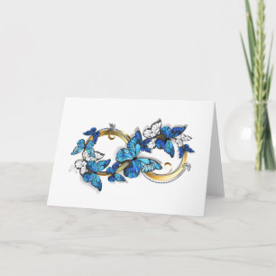 Symbole infini de papillons Morpho bleus