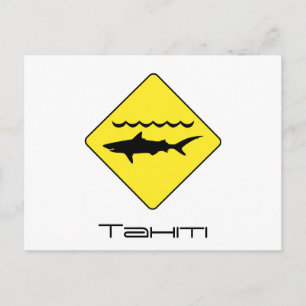 Symbole jaune "requins avertisseurs" Carte postale