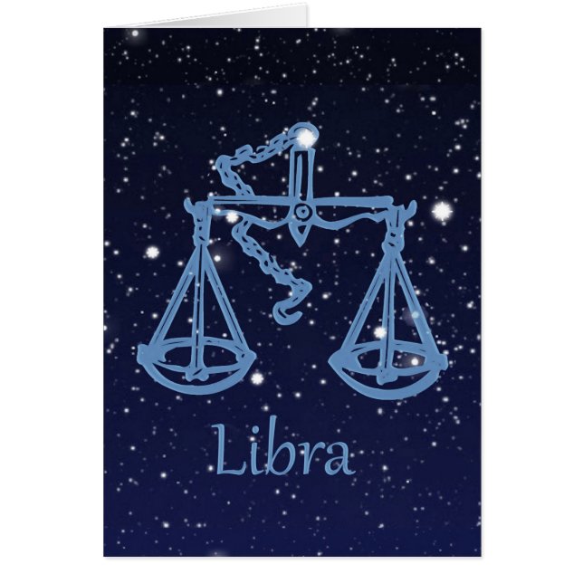 Symbole Libra Constellation et Zodiac avec étoiles (Devant)