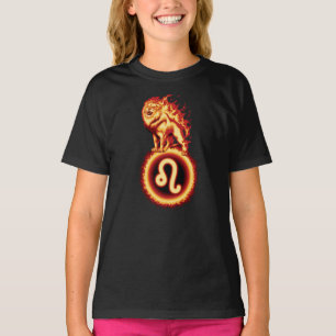 SYMBOLE Lion Feu - T-shirt SIGNE Zodiaque Léo