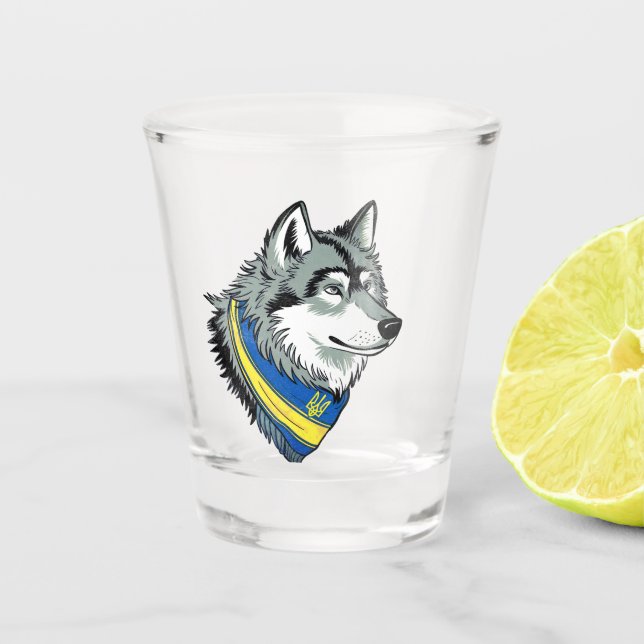 Symbole loup ukrainien, Fort, Fier Verre (Devant)
