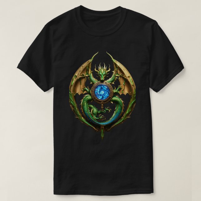 Symbole majestueux dragon T-shirt - Puissance et s (Design devant)