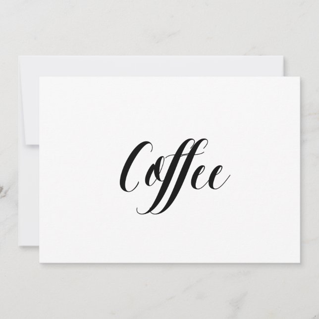 Symbole Mariage de style calligraphie "Café" (Devant)