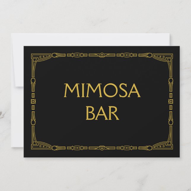 Symbole Mariage "Mimosa Bar" Gold Art Déco (Devant)