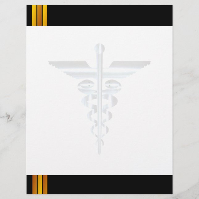 Symbole Médicale Asclepius Caduceus (Devant)