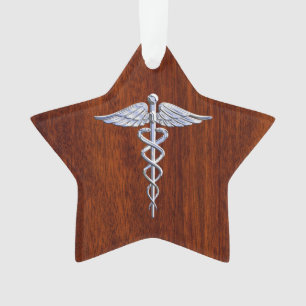 Symbole Médicale de Caduceus en argent Imprimer
