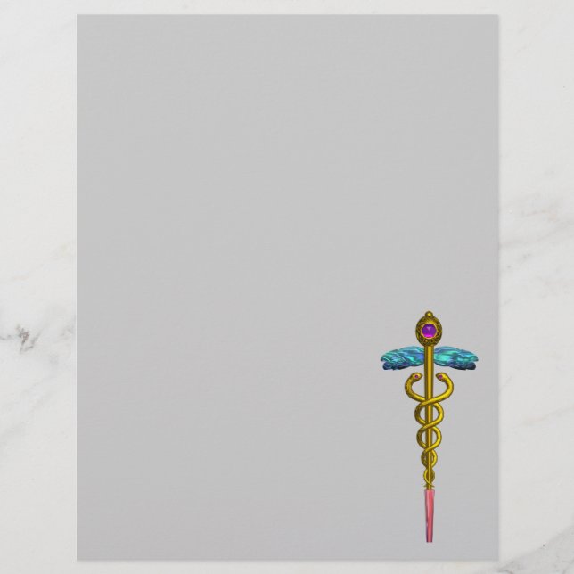 SYMBOLE MÉDICALE OR CADUCEUS (Devant)