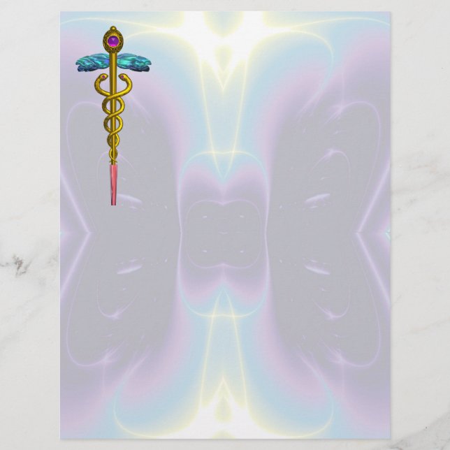 SYMBOLE MÉDICALE OR CADUCEUS (Devant)