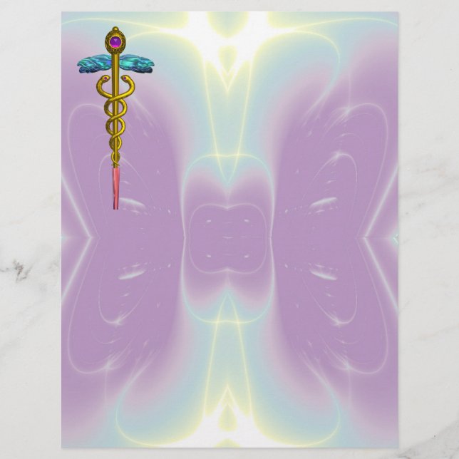 SYMBOLE MÉDICALE OR CADUCEUS (Devant)