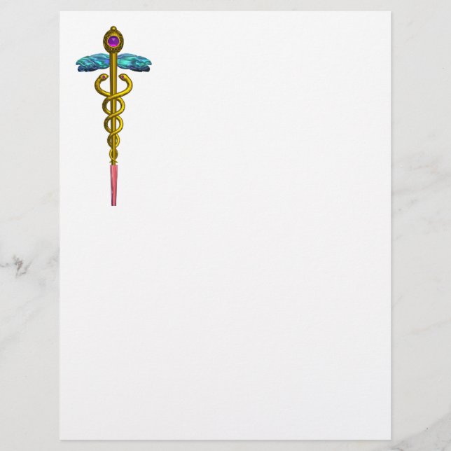 SYMBOLE MÉDICALE OR CADUCEUS (Devant)