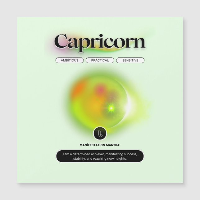 Symbole moderne Zodiac Capricorne Citation Élément (Devant)