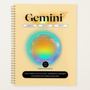 Symbole moderne Zodiac Gemini Citation Air Element
