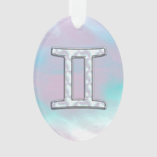 Symbole nacré de zodiaque de Gémeaux