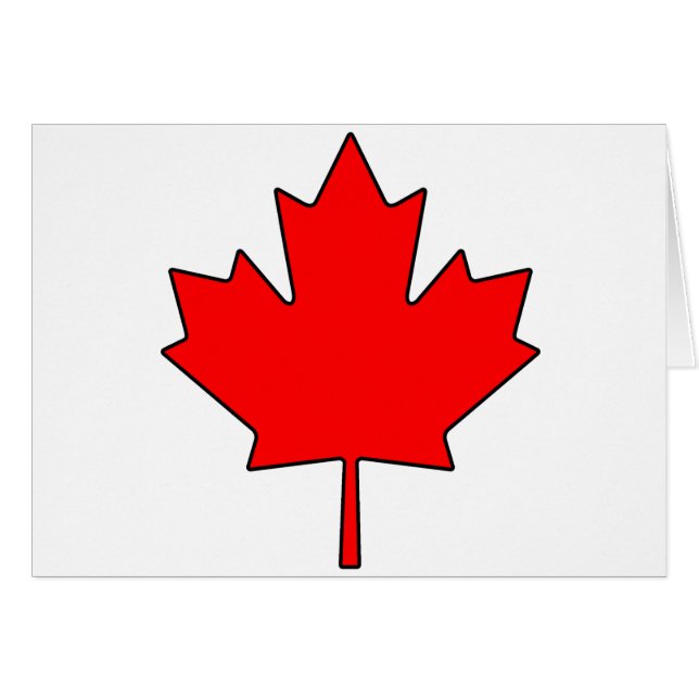 Symbole national canadien du Canada de feuille (Devant horizontal)