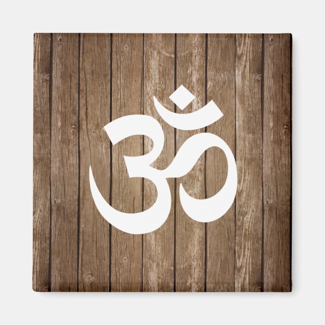 SYMBOLE OM Rustique Aimant (Devant)