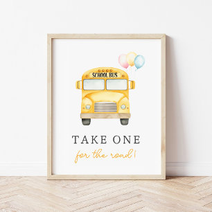 Symbole personnalisé du bus scolaire jaune