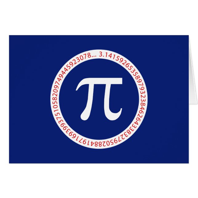 Symbole Pi dans un cercle sur fond bleu marine (Devant horizontal)