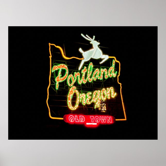 Symbole Portland, Oregon Poster Portland White Sta (Devant)