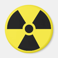 Symbole radioactif aimant