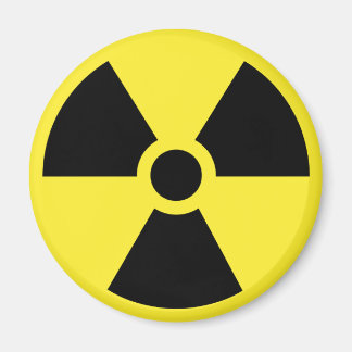 Symbole radioactif aimant