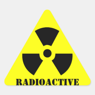 Symbole RADIOACTIVE Avertissement Étiquette Hallow
