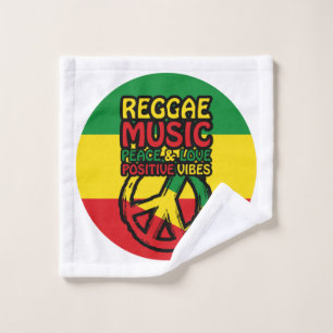Symbole Reggae et Paix avec citations positives