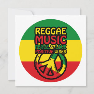 Symbole Reggae et Paix avec citations positives