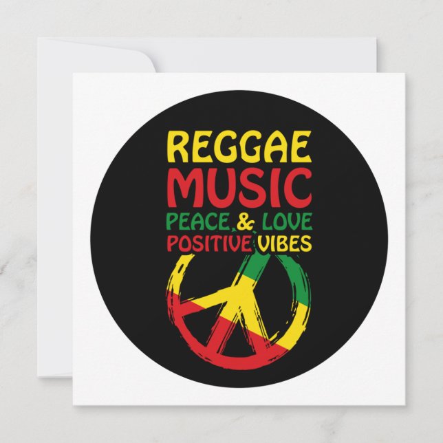 Symbole Reggae et Paix avec citations positives (Devant)