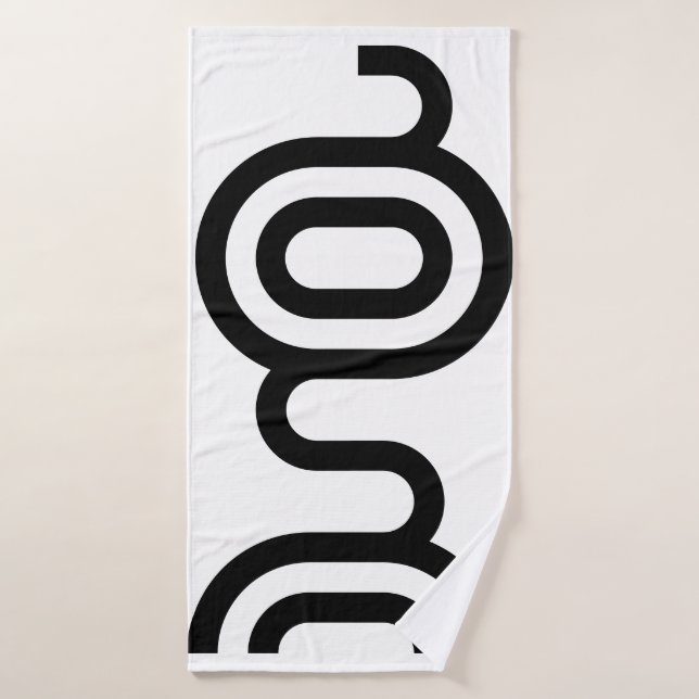 Symbole Reiki du serpent de feu ressemblant à la l (Serviette de bain)