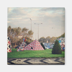 SYMBOLE ROUTIER CARDIff Roundabout Magnet