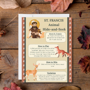 Symbole Saint François Animal Cacher et chercher J