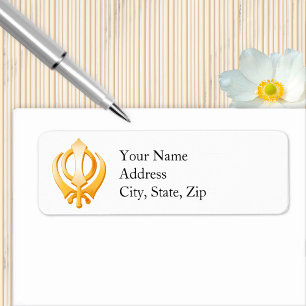 SYMBOLE SIKH Étiquette de adresse