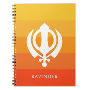 Symbole Sikh Khanda Carnet personnalisé