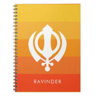 Symbole Sikh Khanda Carnet personnalisé