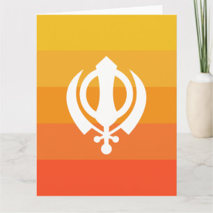 Symbole Sikh Khanda Carte de voeux