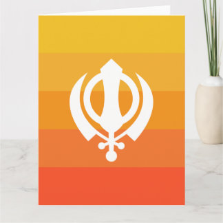 Symbole Sikh Khanda Carte de voeux